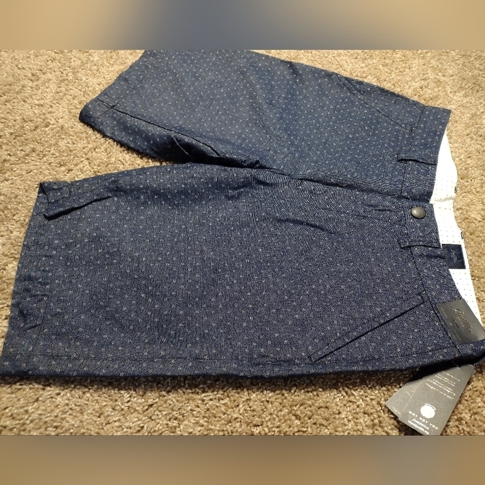 Good Man Brand Polka Dot Indigo Chino Shorts NWT - Picture 2 of 9
